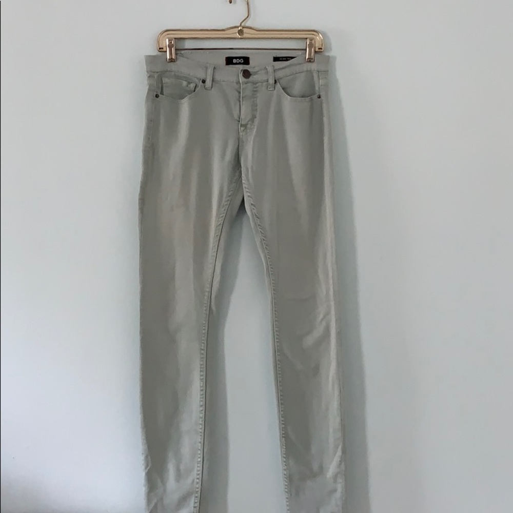 BDG Pale Blue-Gray Mid-Rise Twig Long